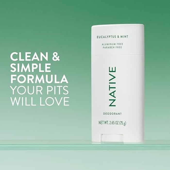 Native Aluminum Free Deodorant, Eucalyptus & Mint, 72 Hour Odor Control, for Women & Men, Contains Naturally Derived Ingredients, 2.65 oz - Image 2